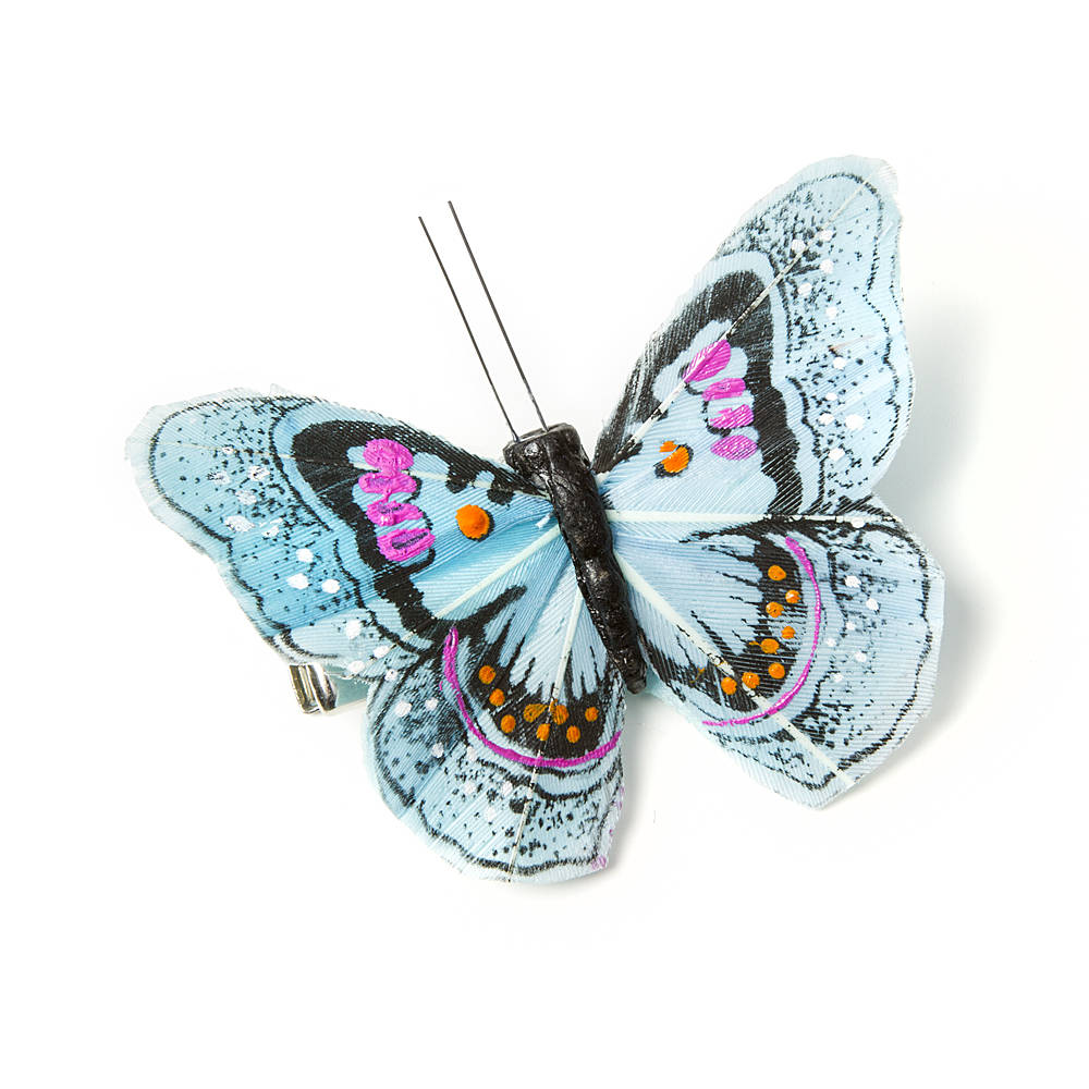 Claires Accessories Blue Butterfly Hair Clip Blingby